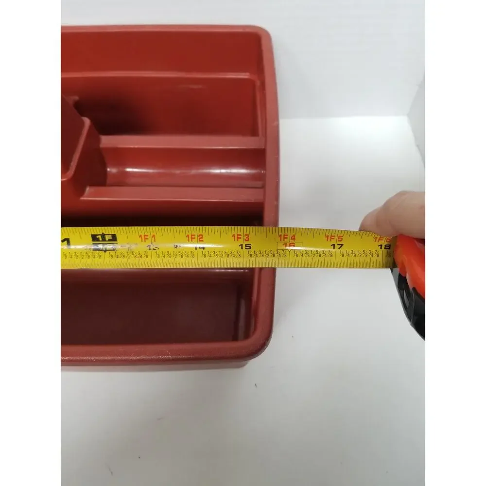 VTG Rubbermaid Burnt Orange Divided Caddy Retro Kitchen Gardening Tool Cleaning